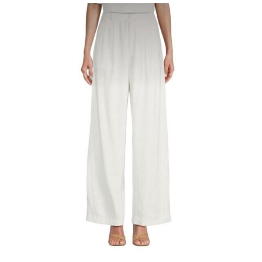 🏷NWT Antonio Melani Emmeline Linen Blend Wide Leg Ivory